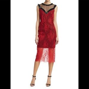 DIANE VON FURSTENBERG Floral Lace Midi Dress